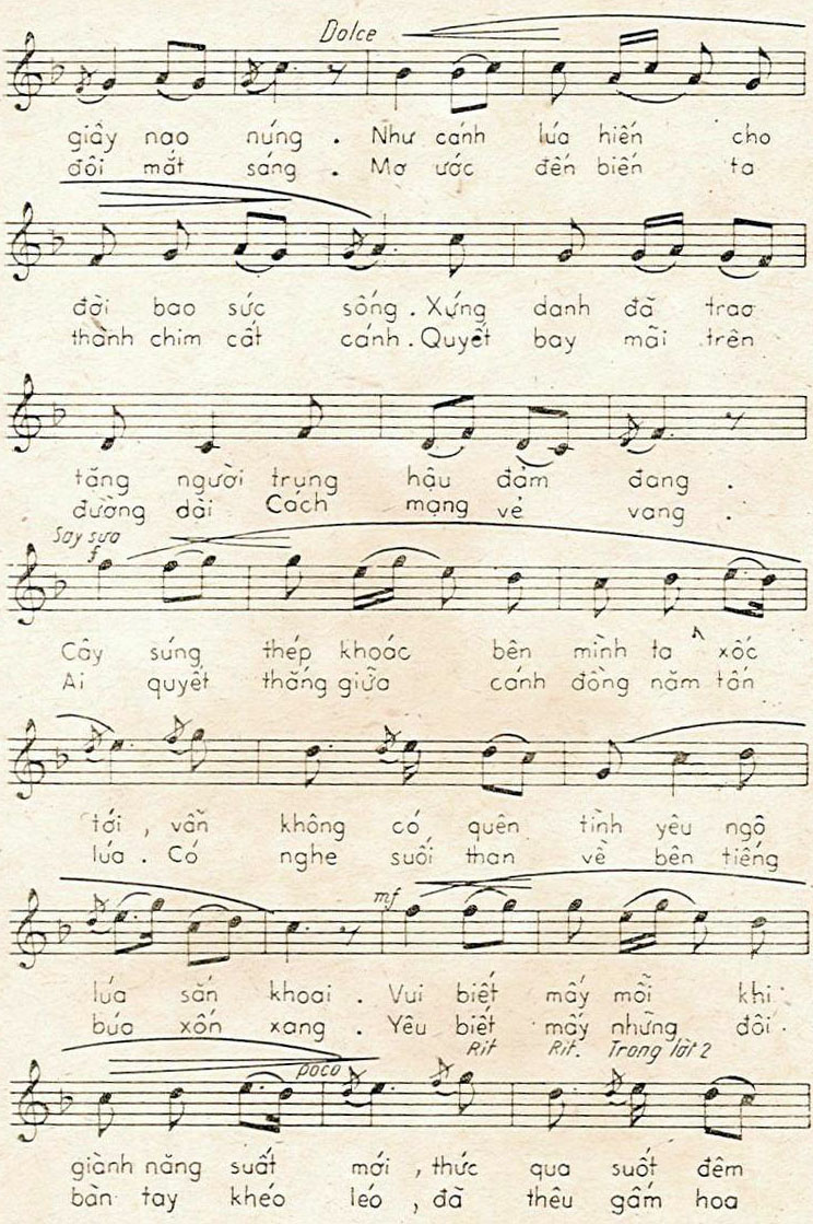 Bài ca phụ nữ Việt Nam 2 sheet